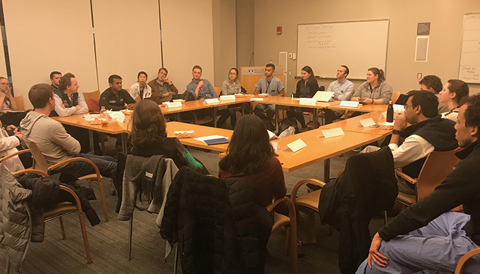 Photo of staff members in a meeting