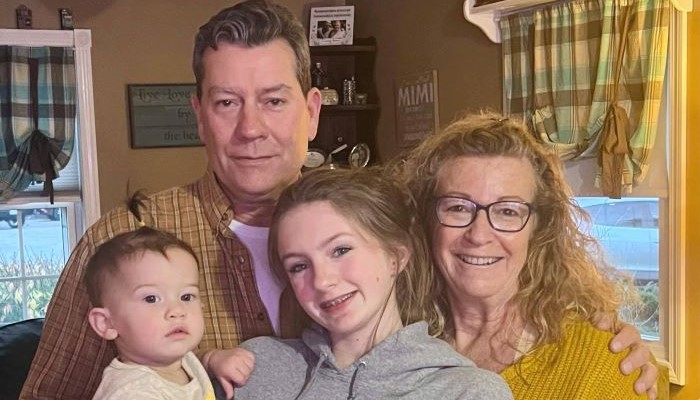 Sharon Matthews and her family.