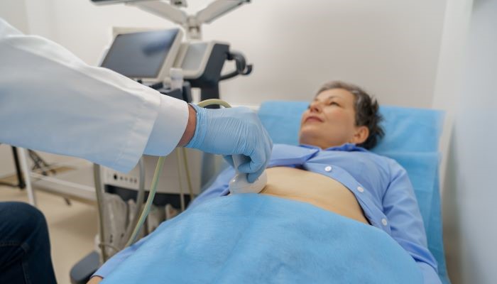 Patient talking to doctor